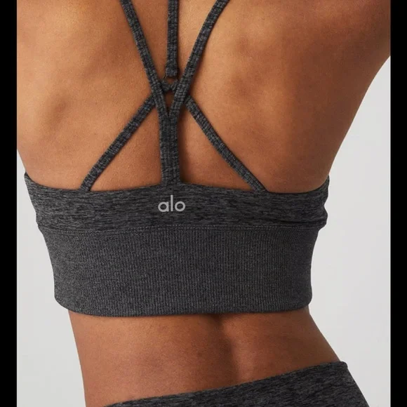 ALO Yoga Women's Black Strappy Sports Bra size XS - Picture 2 of 5